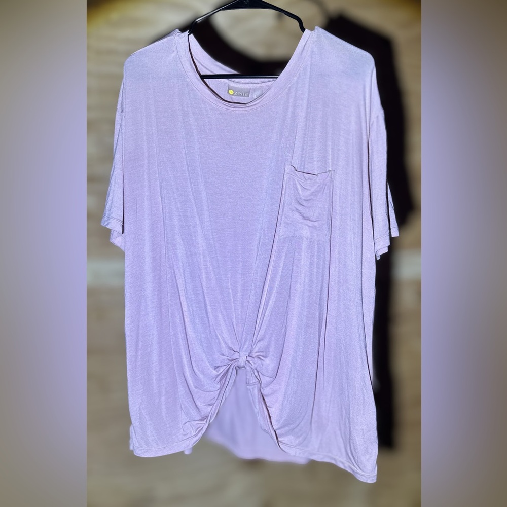 Zella - Tie Front Super Soft Short Sleeve